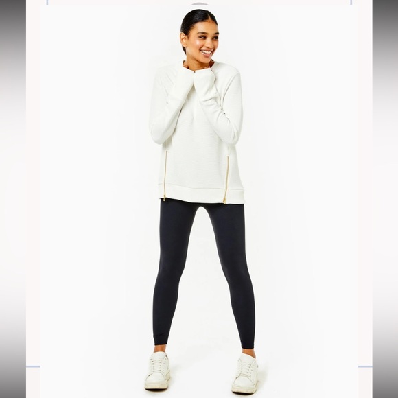 Addison Bay Tops - Addison Bay Active Rib Zip Everyday Crewneck Sweatshirt